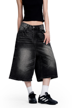 Black Denim Shorts