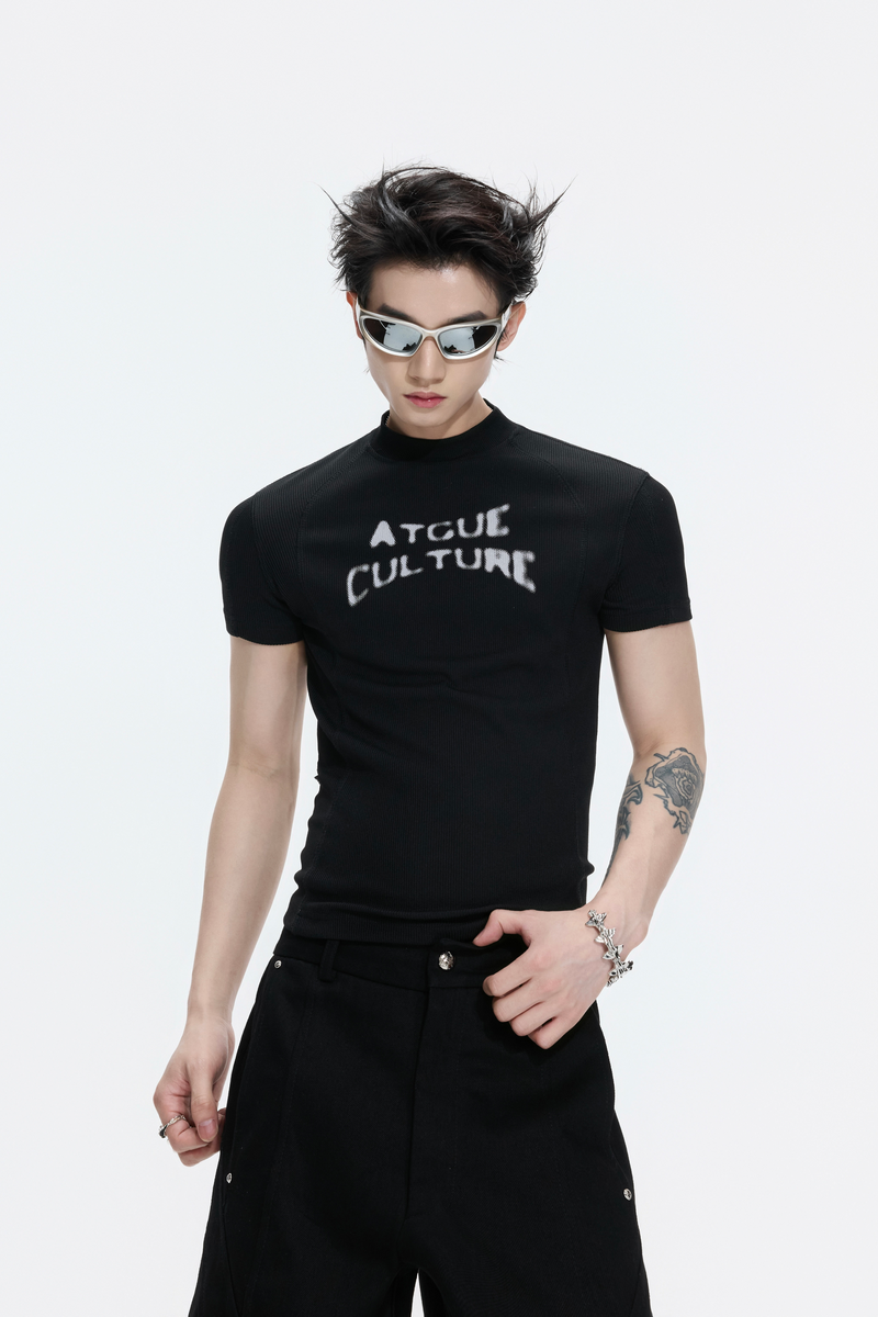 Ribbed Logo T-Shirt