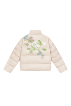 Floral Logo Embroidered Puffer Jacket - EU Only