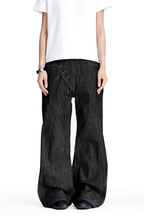 Deconstructed Raw Denim Jeans