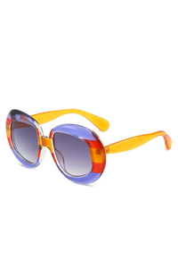 Purple Orange Frame With Double Gray Accents