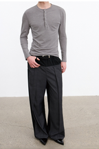 Snap Button Henley Shirt