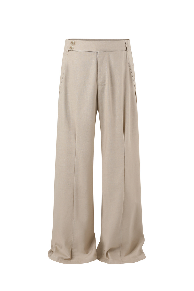 Pleated Linen Trousers