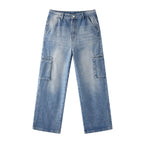 Washed Side Pockets Jeans