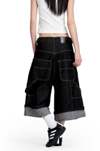 Buckle Denim Shorts