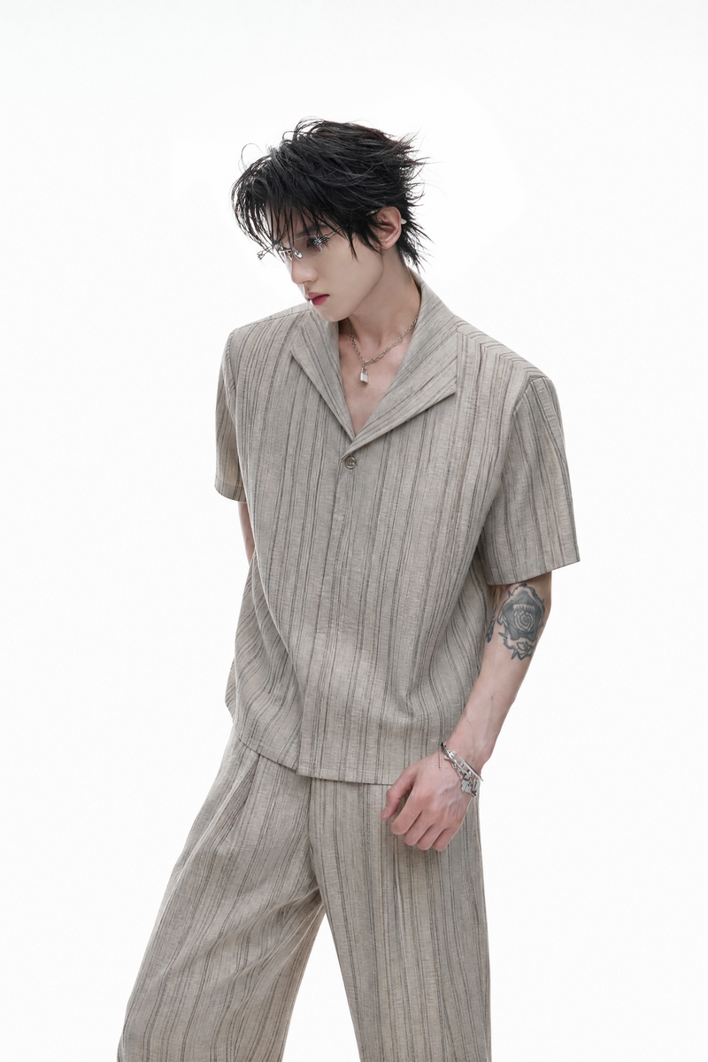 Striped Cuban Loose Trousers