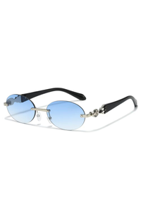 Silver Frame Double Blue Film