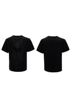 Cutout V-Neck Boxy Tee