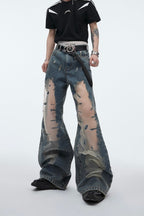 Mesh Stitching Loose Denim - EU Only