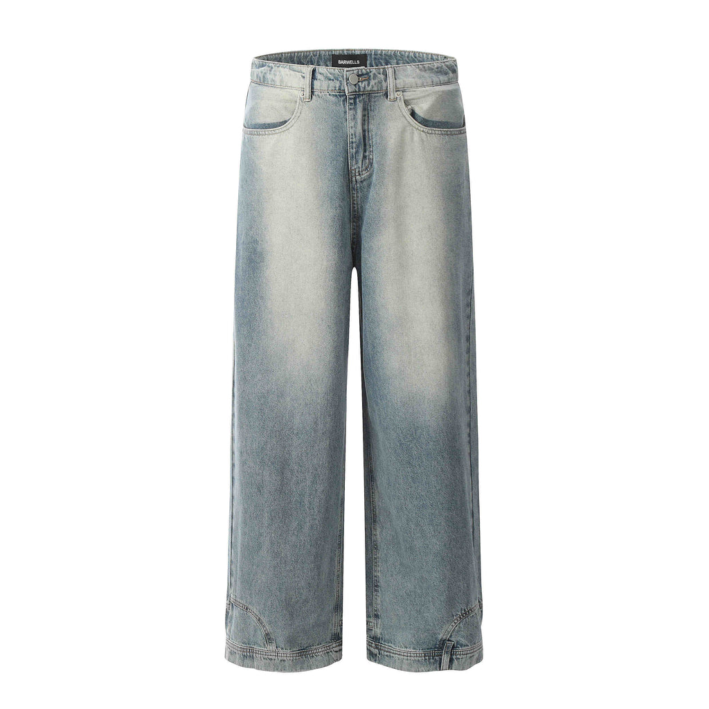 Inverted Washed Wide-Leg Jeans - EU Only