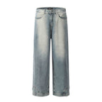 Inverted Washed Wide-Leg Jeans - EU Only