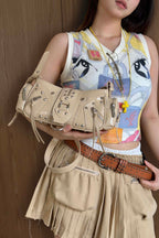 Waxed Leather Biker Bag