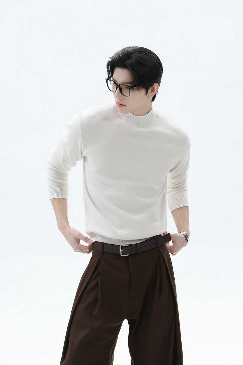 Modal Blend Fitted Turtleneck Sweater