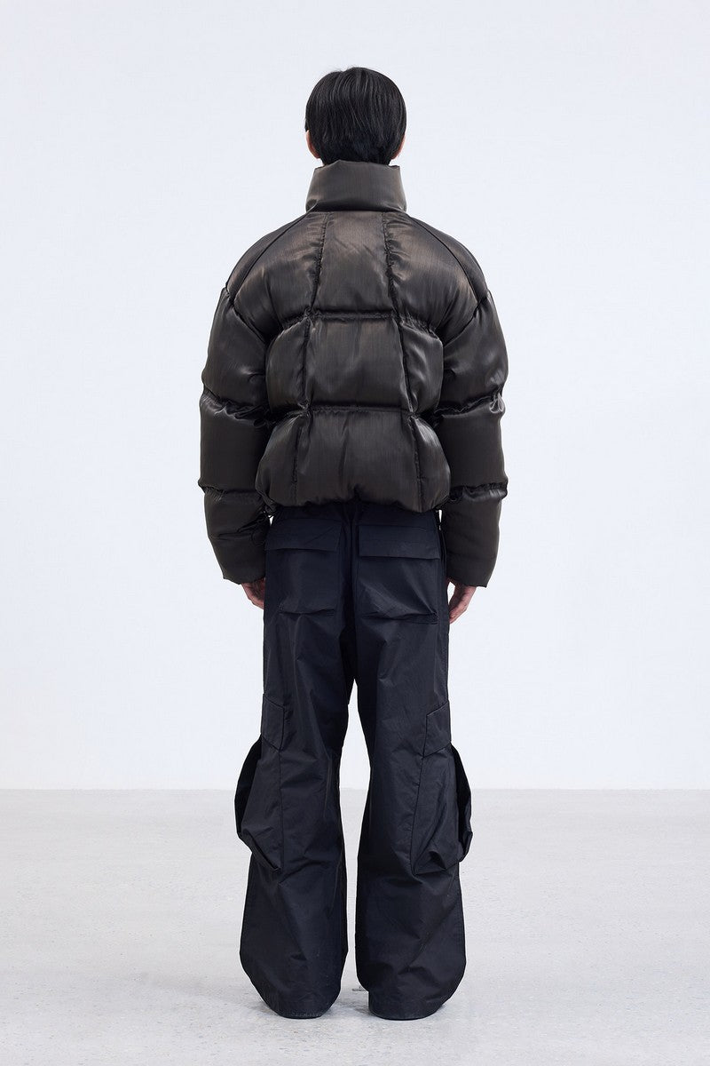 Metallic Collar Down Puffer