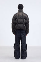 Metallic Collar Down Puffer