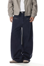 Stars Studded Wide Jeans
