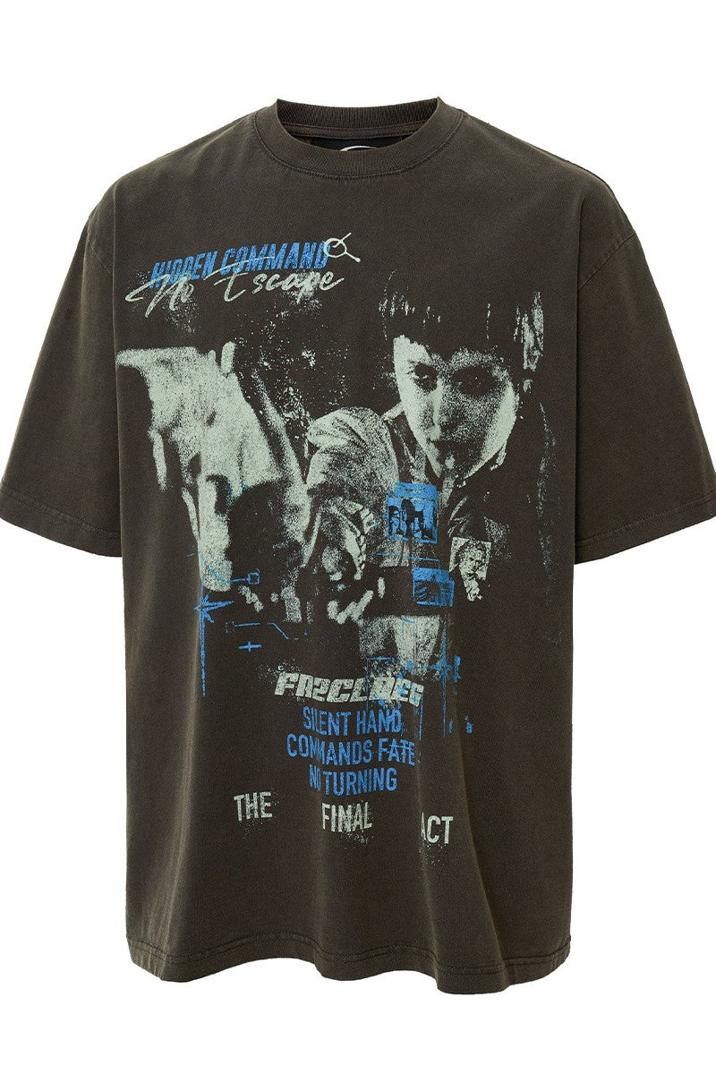 Washed Vintage Movie Graphic T-Shirt