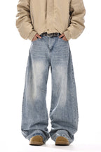 Washed Deconstructed Wide Jeans - EU Only