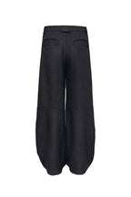 Pleated Wool Panel Wide Pants