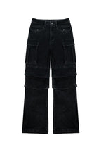 Washed Corduroy Cargo Pants