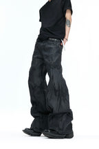 Waxed Studded Jeans