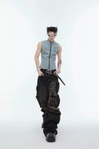 Vintage Denim Sleeveless Vest