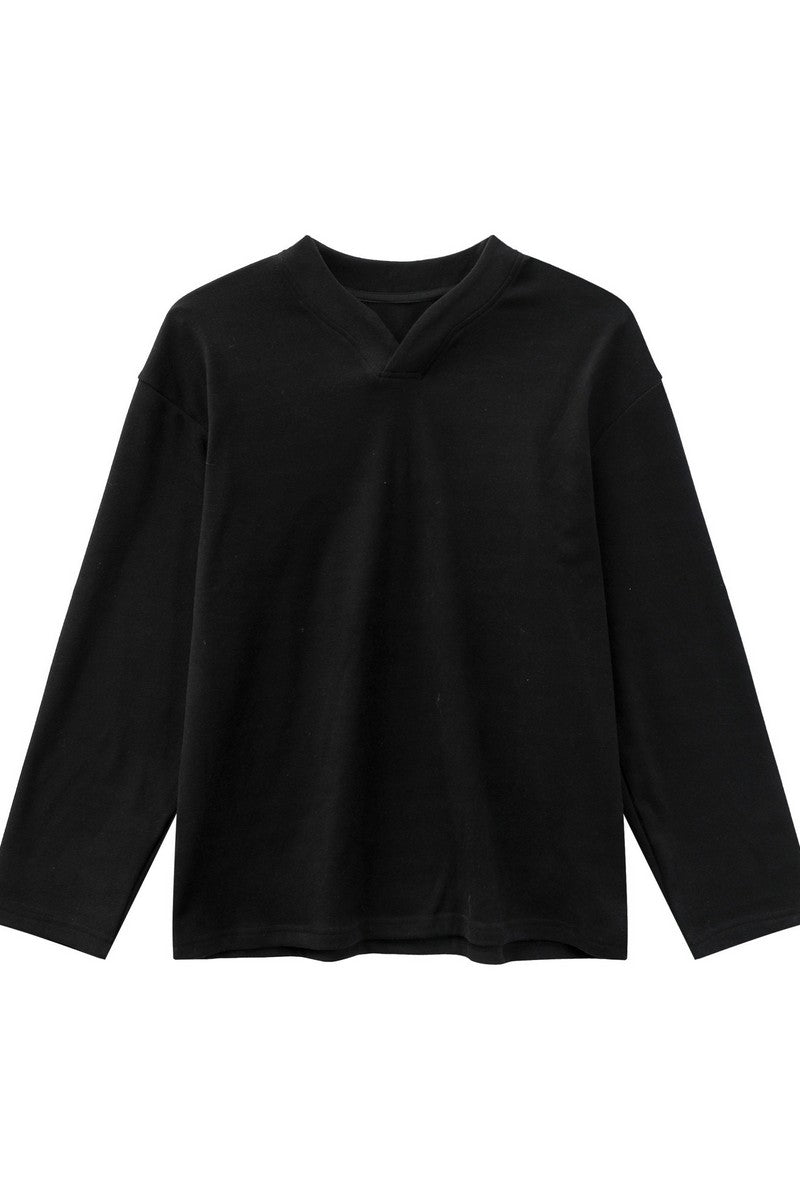 Thermal V-Neck Long Sleeve Tee