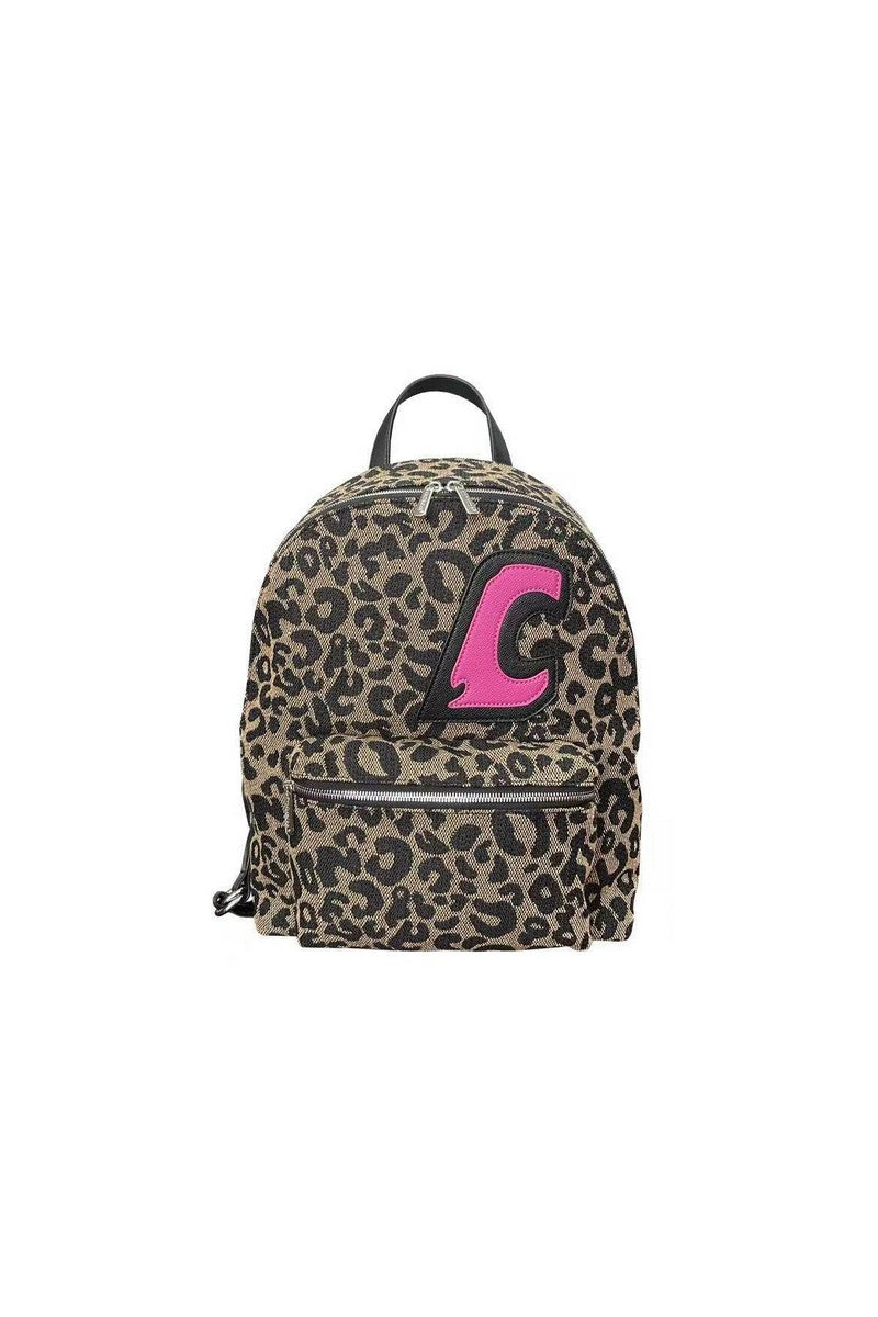 C-Logo Leopard Print Backpack