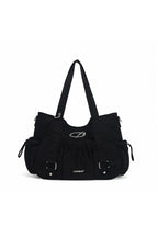Ruched Nylon Tote Bag