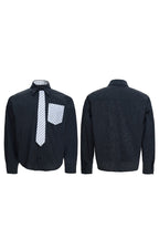 Layered Stripe Tie Shirt