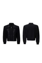 Embroidered Layered Cropped Jacket