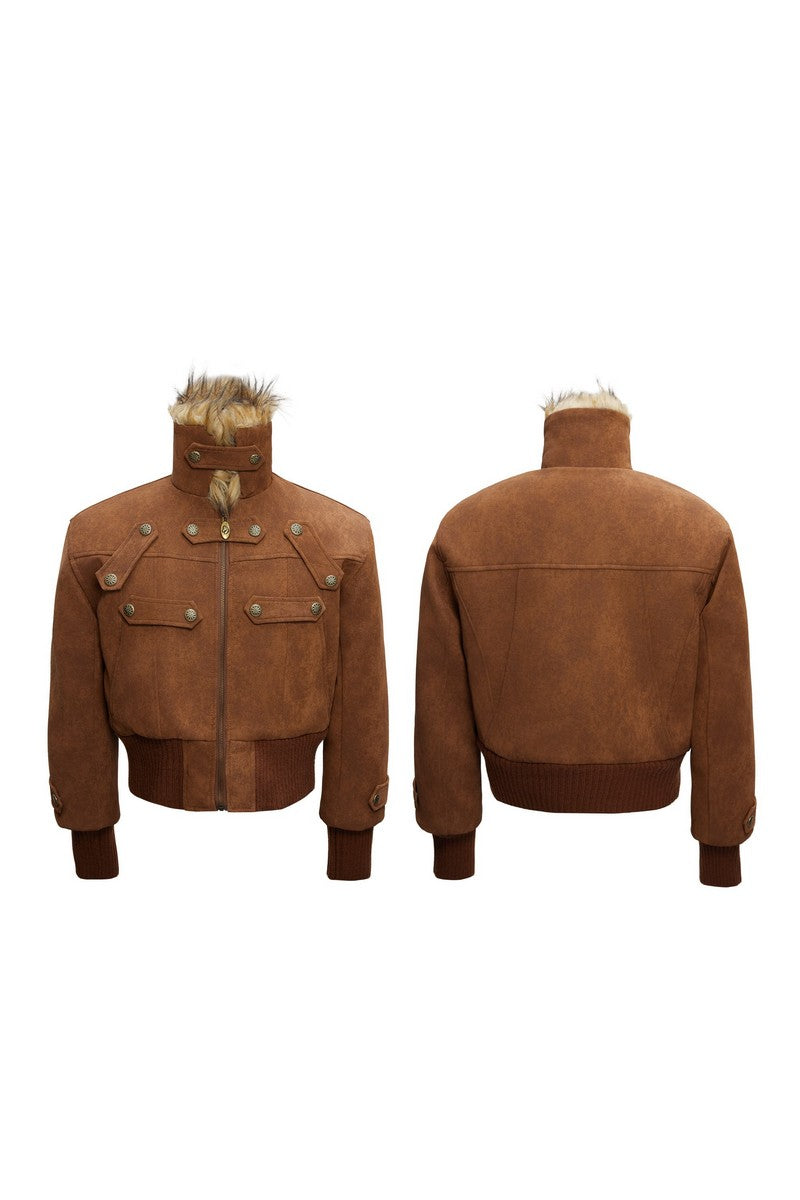 Vintage Suede Fur Reversible Jacket