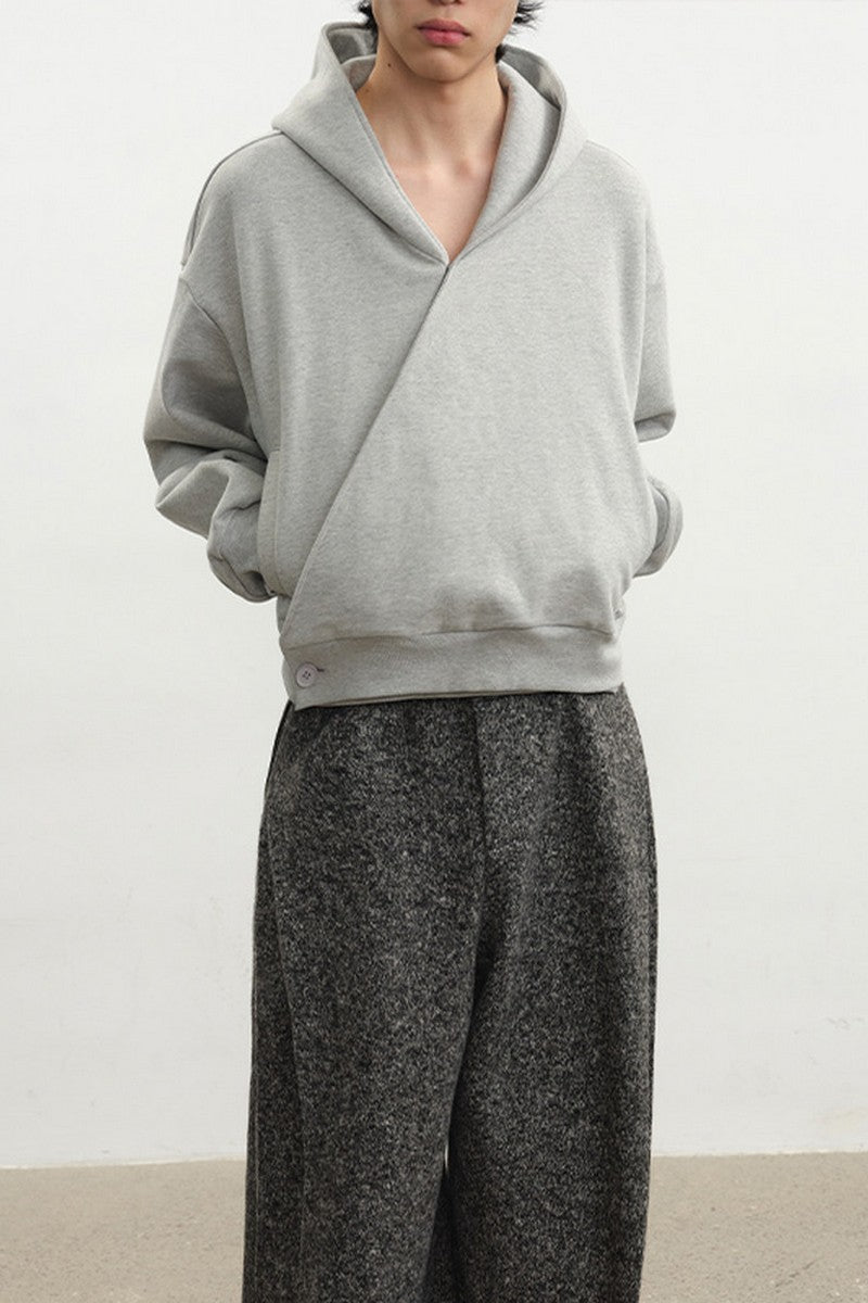 Cross Placket Hoodie