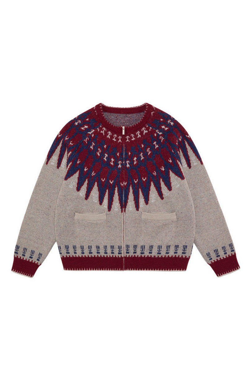Ethnic Totem Knit Cardigan