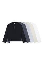 Boxy Henley Long Sleeve Tee - EU Only