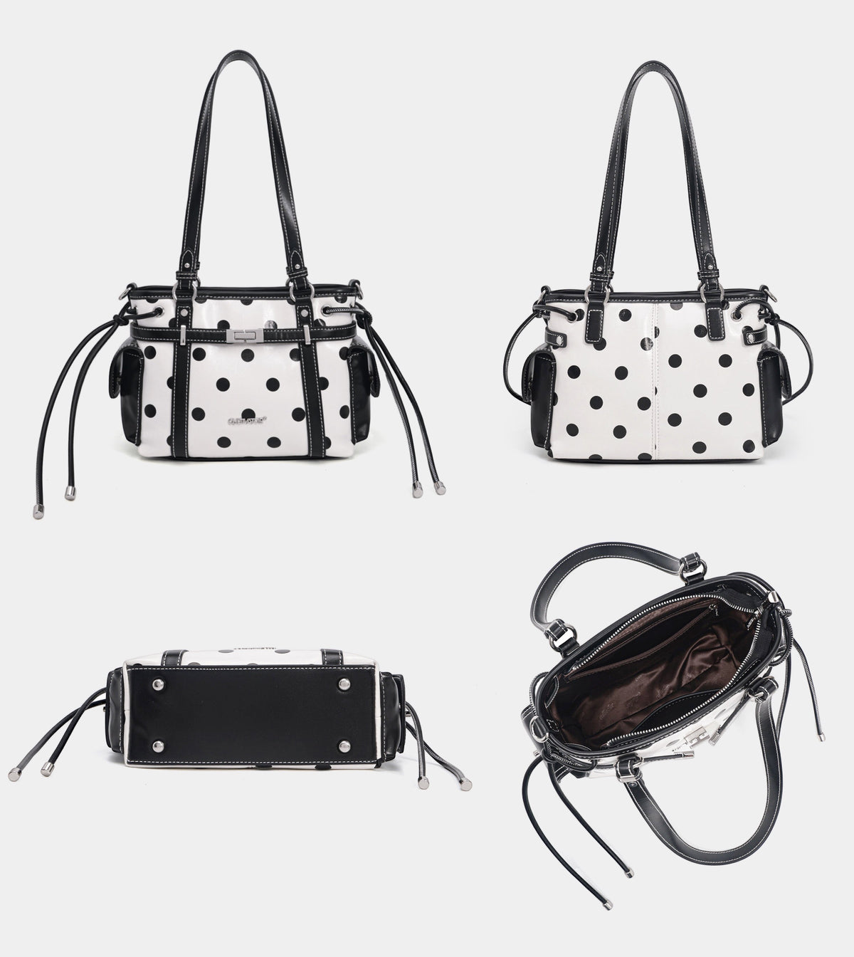 Polka Dot Basket Bag