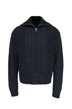 Jacquard Diamond Knit Turtleneck