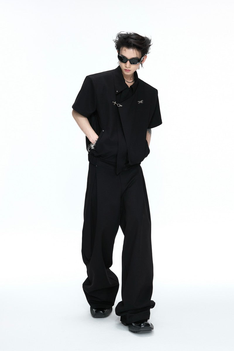 Asymmetric Wide Leg Trousers