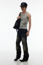 Distressed Leopard Sling Bag