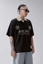 Contrast Panel Jersey Polo