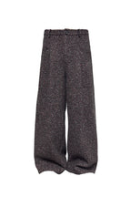 Double Pleated Tweed Trousers