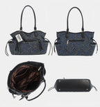 Leopard Denim Tote Bag