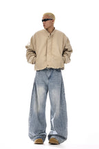 Washed Deconstructed Wide Jeans - EU Only