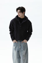 Cable Knit Drawstring Hooded Sweater