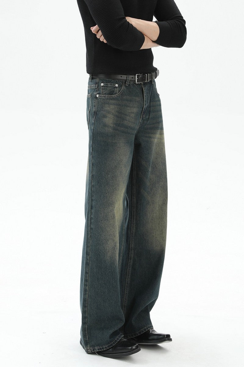 Vintage Washed A-Line Jeans