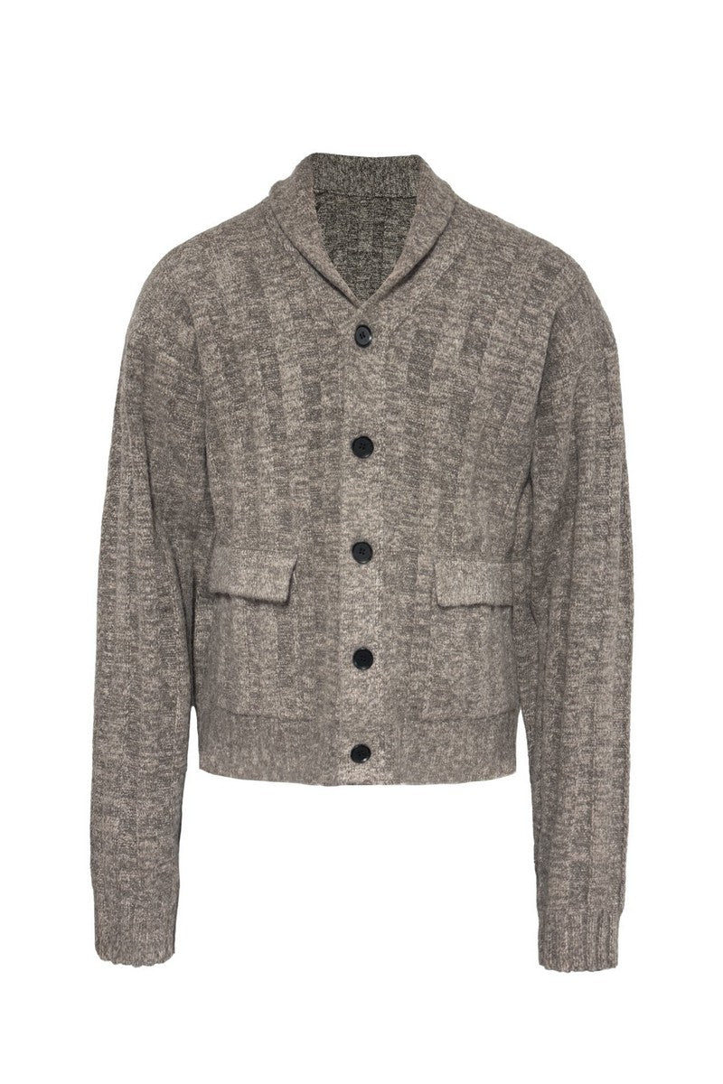 Ribbed Shawl Cardigan