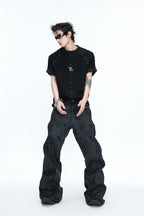 Spine Pleated Studded T-Shirt