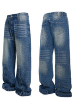 Cracked Wash Split Jeans