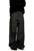 Raw Denim Straight Jeans