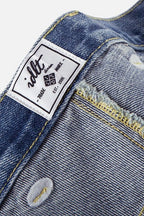 Washed Blade Cut Jeans